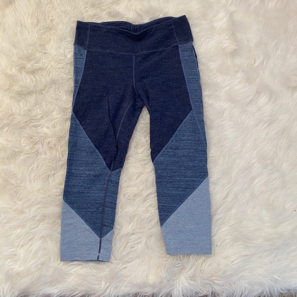 Color block cotton capris leggings - Picture 1 of 12